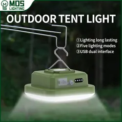 MOSLIGHTING Solar Portable Camping Light USB Fast Rechargeable LED Superbright Outdoor Waterproof Work Repair Lighting Tent Lamp