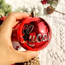 Personalized Christmas ball, Name Ornament,Name Bauble Ornament,Customized Christmas gifts,Family name Christmas ornament