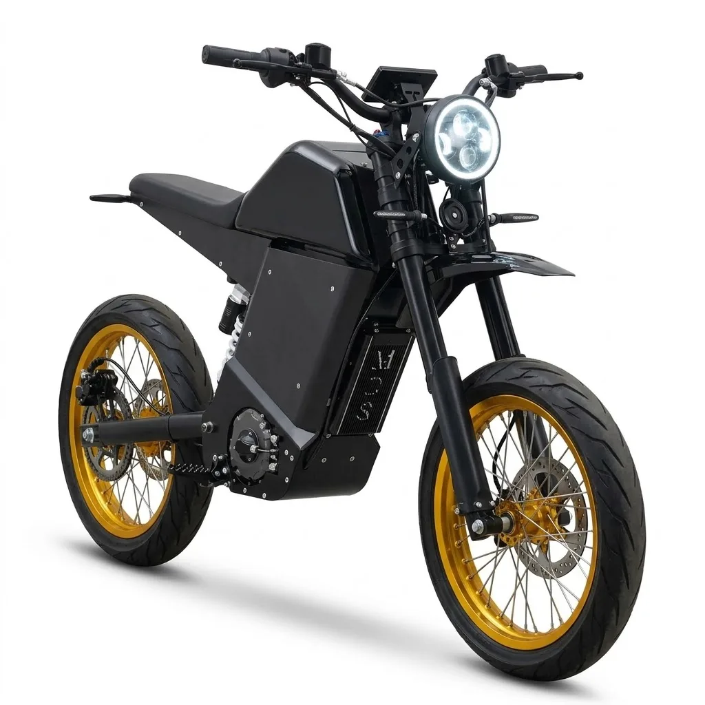 16KW Mid Motor Electric Motorcycle 72V 75Ah Lithium Battery 100km/h High Speed 150km Long Range E-Moto