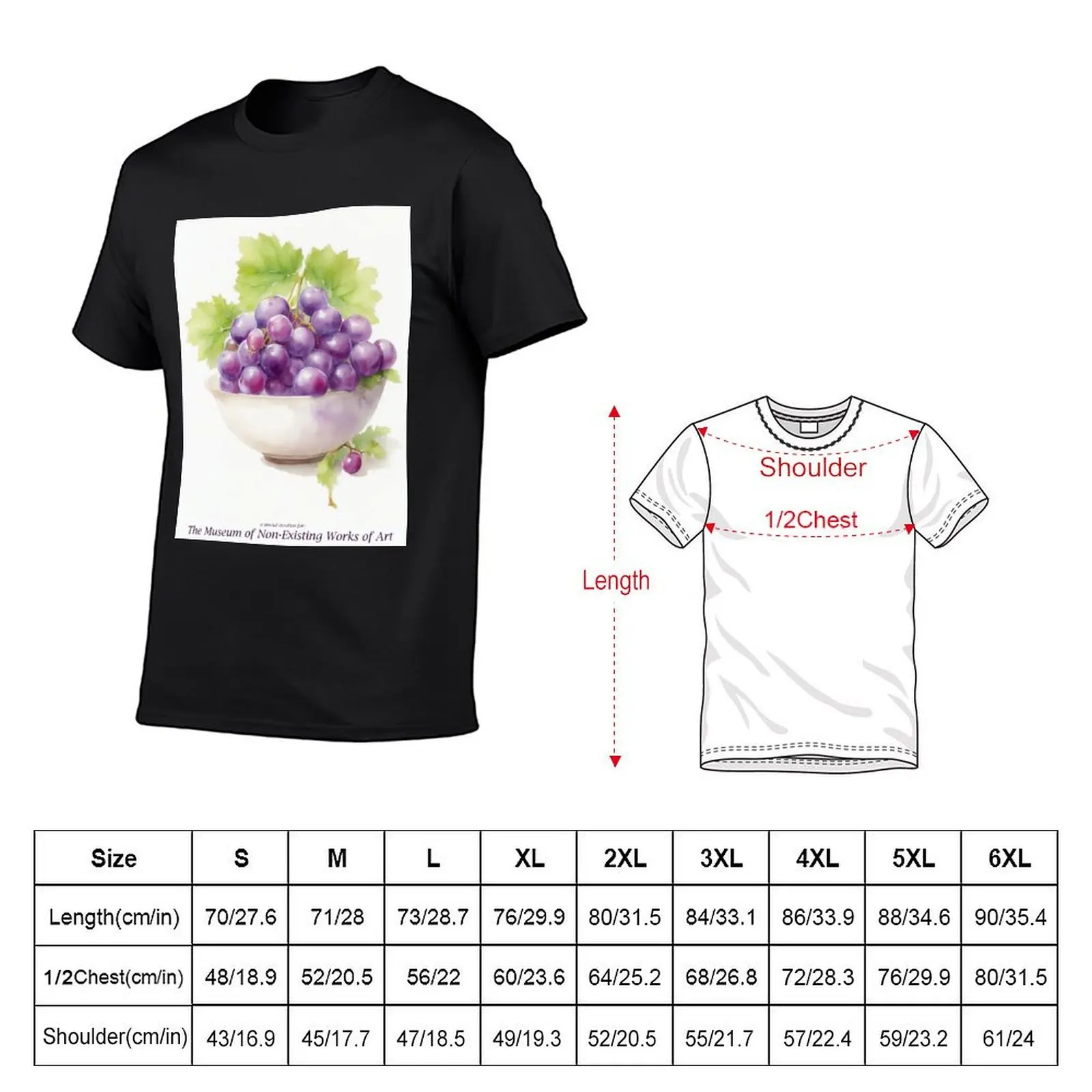 grapes in a bowl T-Shirt designer shirts vintage graphic tee men graphic t shirts