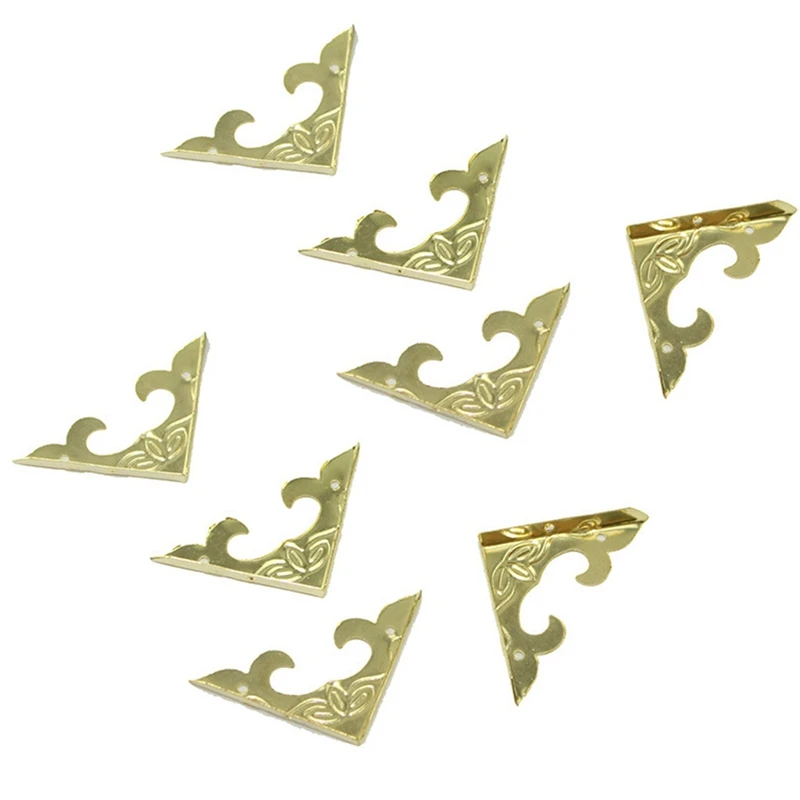 

Yellow Book Scrapbook Album Corner Stand Antique Brass Decorative Protective Crafts For Furniture Hardware Durable Easy Install