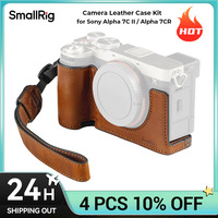 SmallRig A7C II /A7CR Leather Case Kit with Genuine Leather Wrist Strap Camera Leather Case for Sony Alpha 7C II /Alpha 7CR 5015