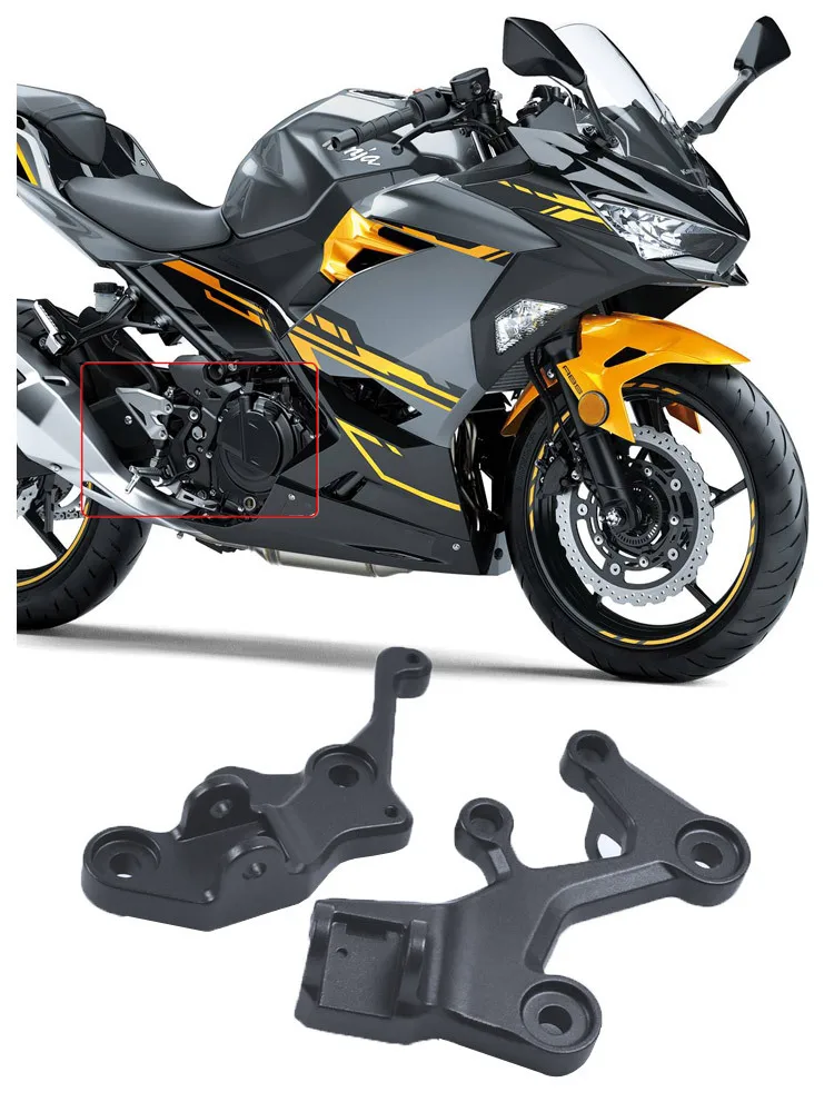 Front Footrests Foot Pegs Pedal Bracket for Kawasaki NINJA400 Z400 2018-2022 Motorcycle Left Right Pedal Mount Bracket