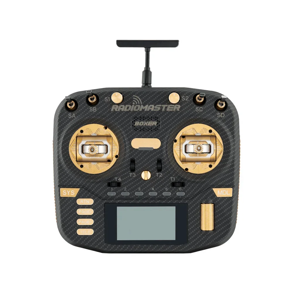 RadioMaster Boxerr Max Radio Controller Transmitter EdgeTX ELRS 2.4G 16CH Carbon Fiber Pattern Case AG01 for RC FPV Racing view 2