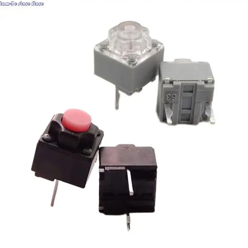 D0UA 10PCS 조용한 마이크로 스위치 10 백만 클릭 조용한 마우스 버튼 마이크로 스위치 2 핀 6x6x7.2mm