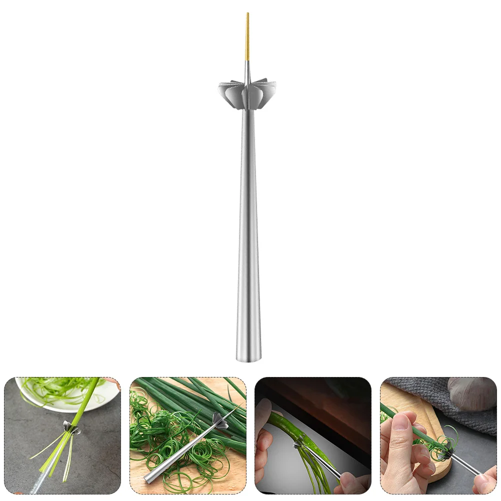 

1pc Copper Needle Aluminum Scallion Cutter Green Onion Slicer Vegetable Chopper Kitchen Cutting Tool Multifunctional Energy