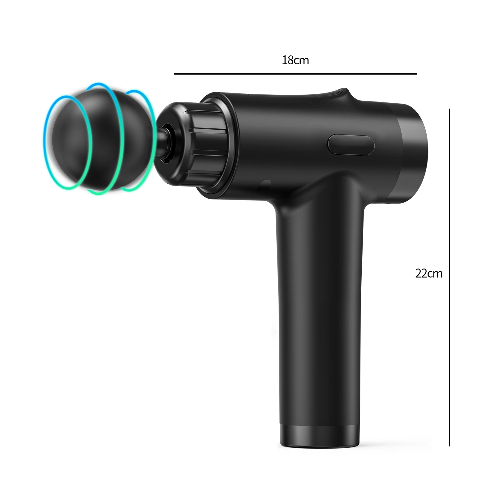LINGTENG Deep Tissue Massage Gun, Portable Electric Muscle Massager, 20‑Speed Levels, 7 Massage Heads, 1800mAh Rechargeable Battery, Heat Function, with Storage Case, for Back Neck Shoulder, Father's Day Gift for Colleagues, Family, Parents, Friends view 8