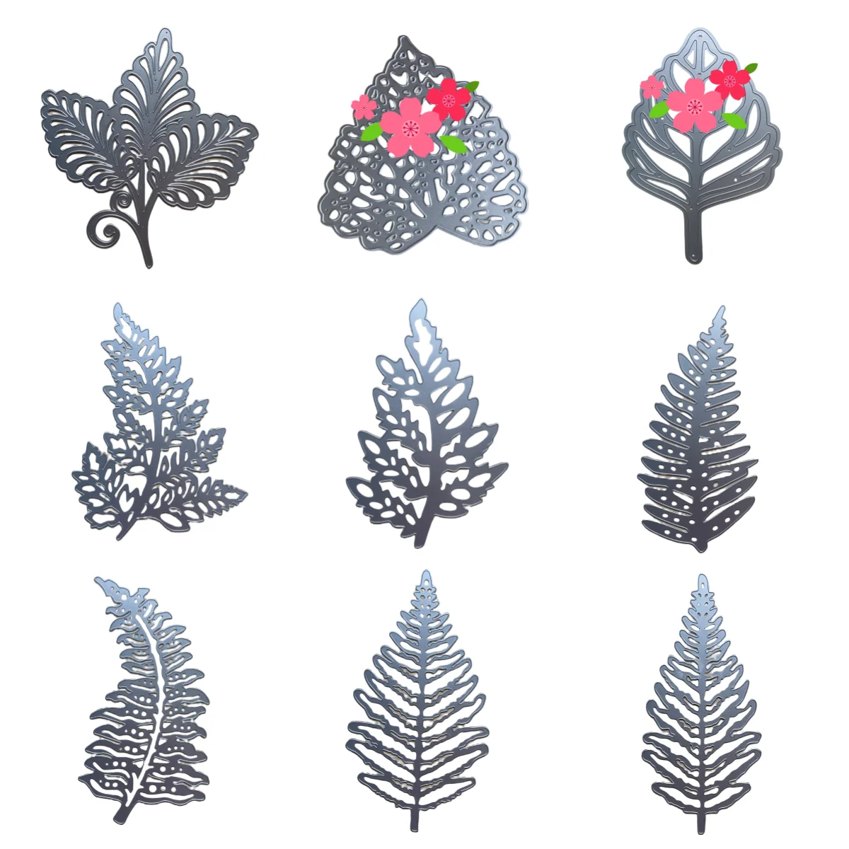 YINISE SCRAPBOOK fustelle in metallo per Scrapbooking stencil grandi foglie Album di carta fai da te carte che fanno artigianato goffratura