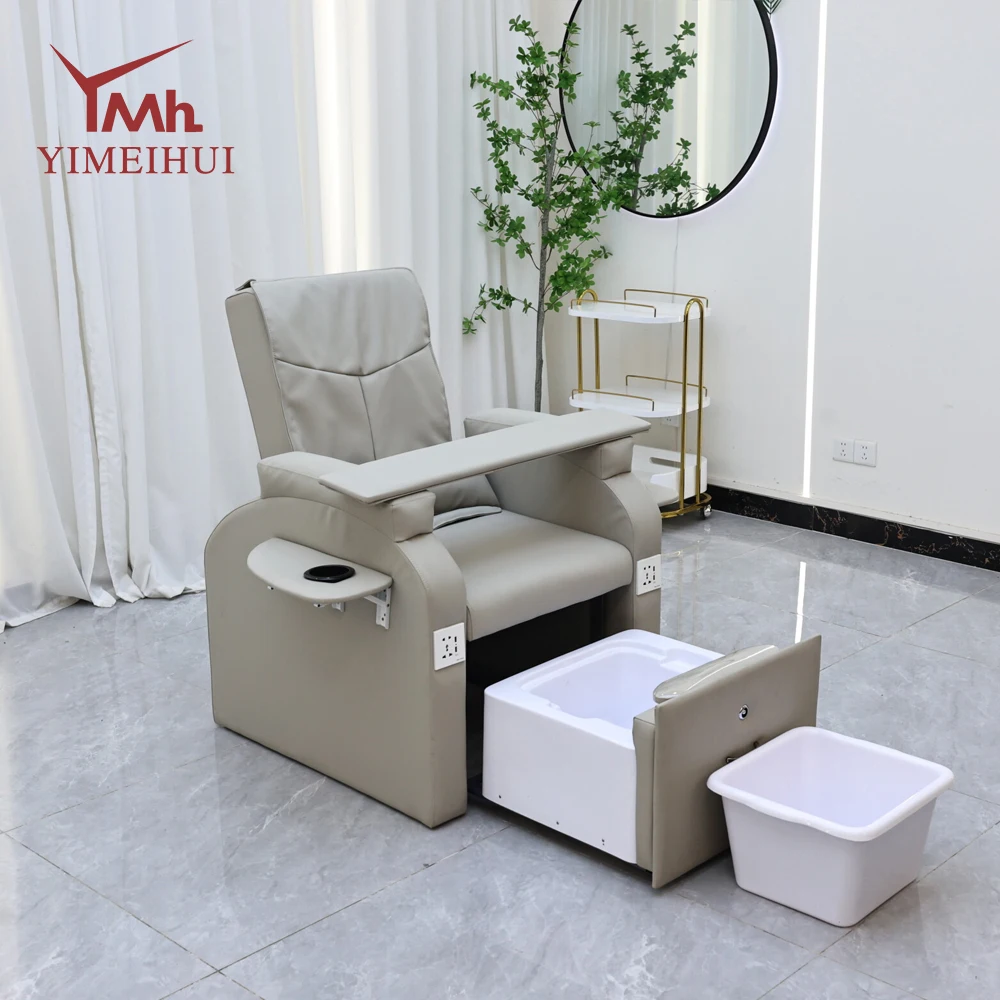 

Nail Salon Anti-Dirt Leather Pedicure Chair Back Massage Reclining Eyelash Pedicure Chairs