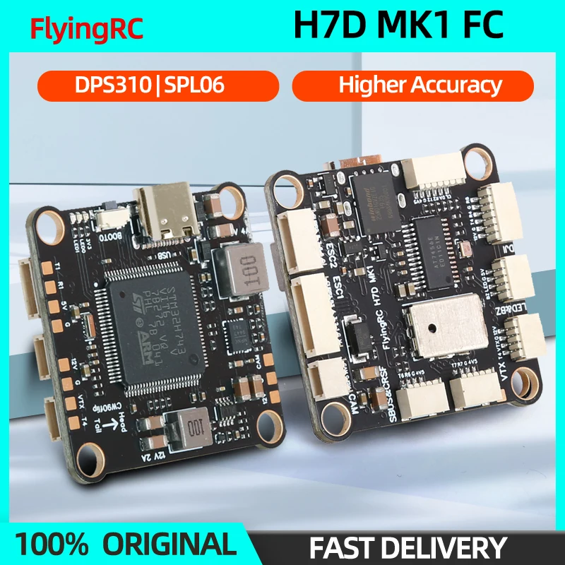 FlyingRC H7D MK1 H743 FPV Controllore di volo FC DPS310/SPL06 Versione Supporto Analogo/Digitale VTX BF/INAV/AP Firmware per RC FPV