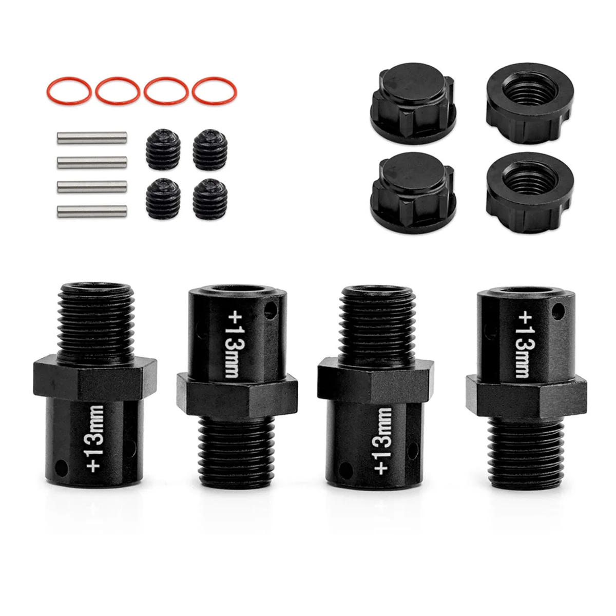 A72Z RC Car Upgrade 13mm Connector Kit for Arrma1/8Kraton for 1/7 RC Car Upgrade Accessories Black