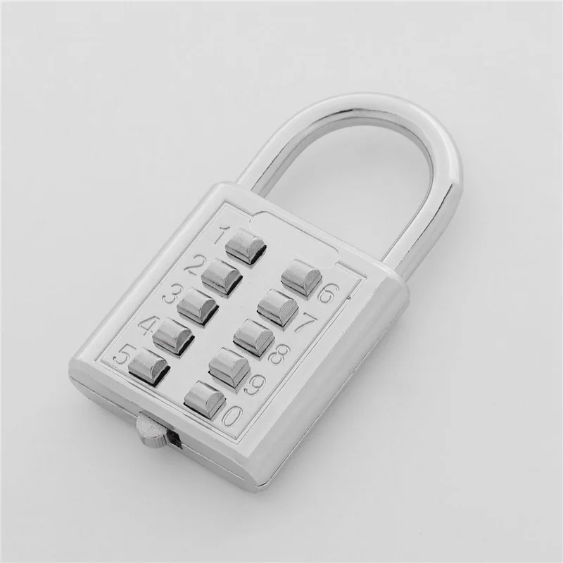 AA84 3X 盗難防止ボタンコンビネーション南京錠桁プッシュパスワードロック亜鉛合金セキュリティロックスーツケース荷物コード化ロック