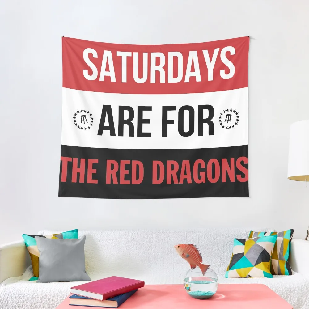 

Saturdays are for the Red Dragons Tapestry Home Decorations Wall Coverings Room Decore Aesthetic Tapestry