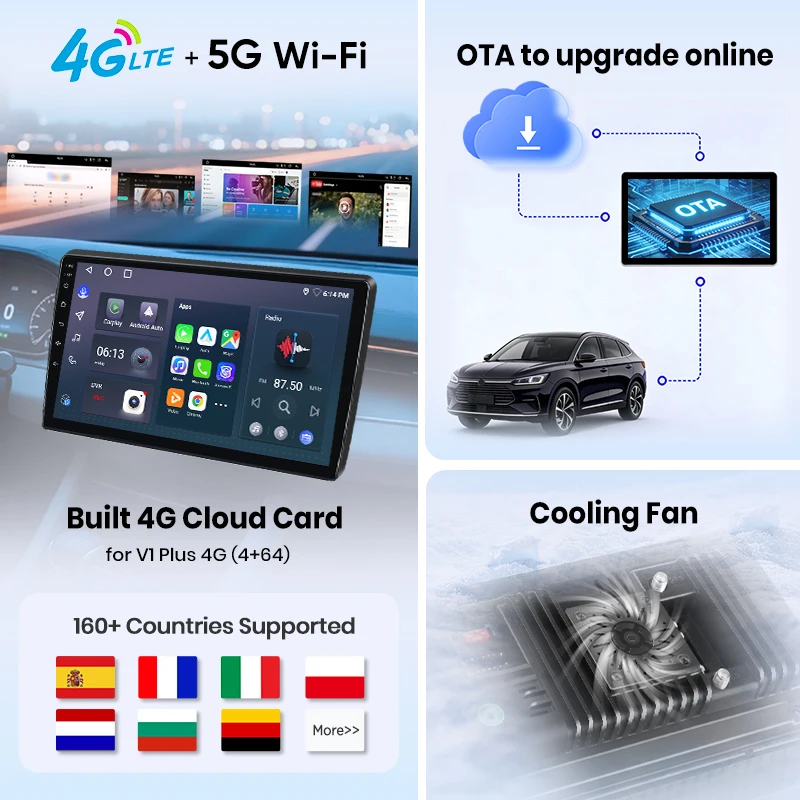 Radio para Auto Junsun de 8 Núcleos con 4G WiFi para VW POLO 5 Sedán 2008 2009 2010 - 2020, Pantalla IPS, CarPlay, Android Auto, GPS, Navegador, Estéreo, SWC, BT, FM, AM, RDS, DSP, 2Din, Mirror Link, Reproductor Multimedia, Chat de Voz con IA, Cámara 360 Opcional, Actualización OTA, Unidad Principal 6