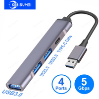 4 Ports USB C Docking Station Type C HUB USB 3.0 HUB 5Gbps High Speed Transmission USB Splitter Adapter OTG  for Laptop Macbook