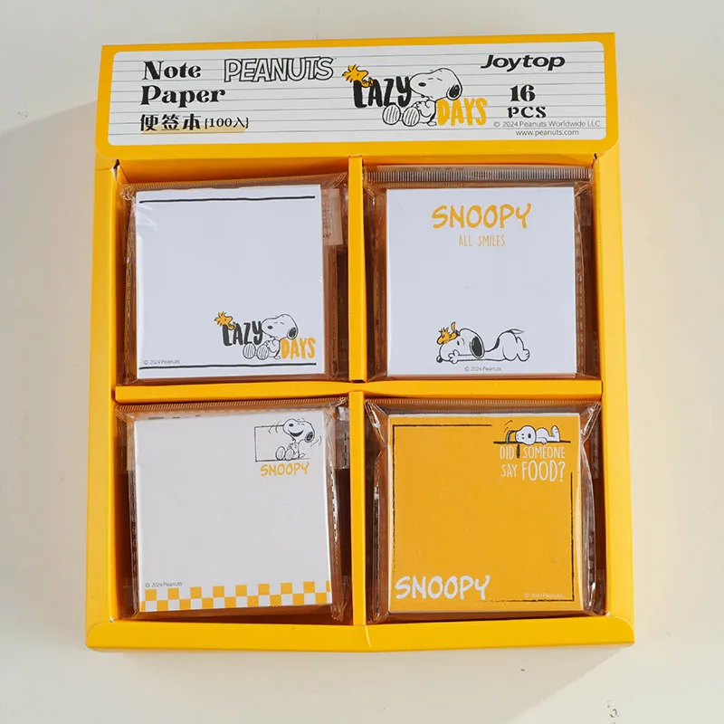 4/16pcs Kawaii Snoopy Memo Pad Sticky Note Cute N Times Stationery Label Notepad Post Office School Supplies