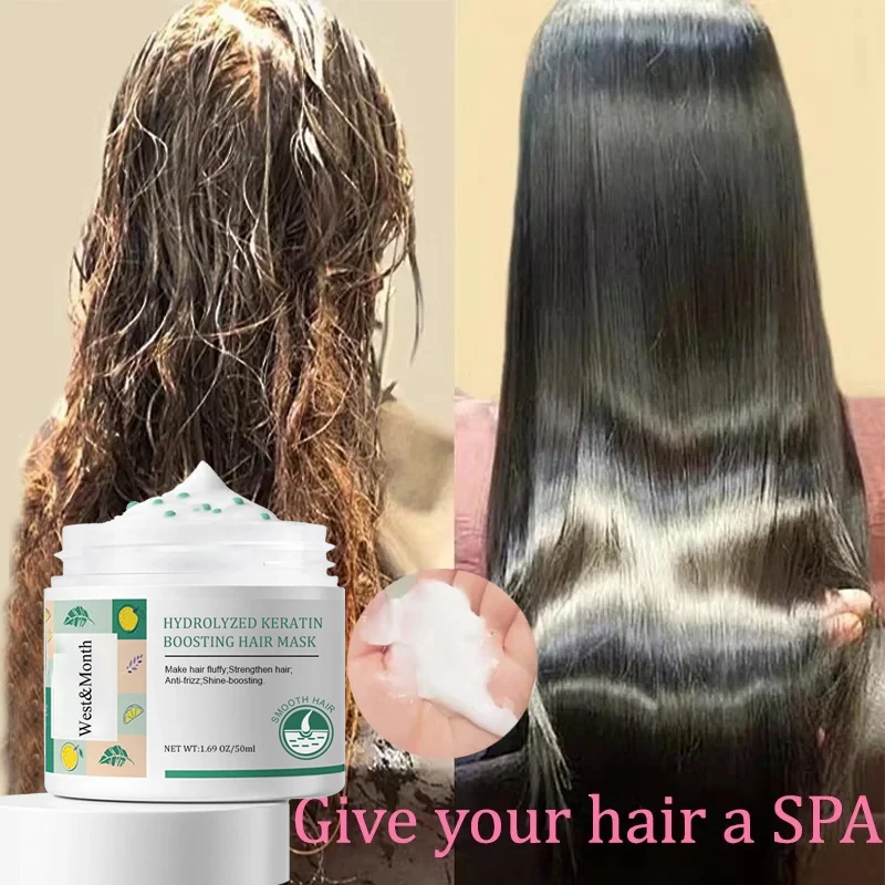 

Keratin Hair Mask Repair Damage Anti-frizz Dry Hair Cream Smoothing Straightening Restore Soft Shiny-boosting Hair Care Products