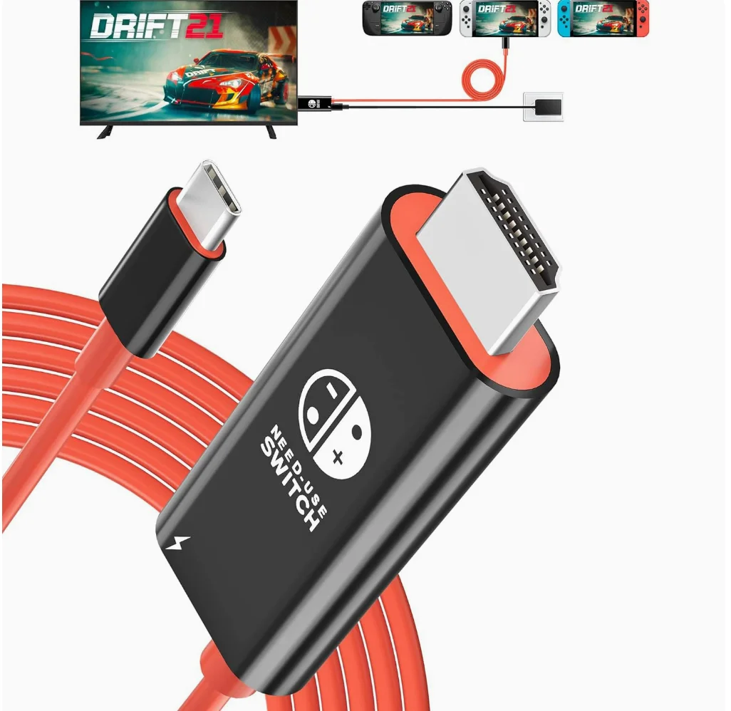 For Switch 1/2 Host PD100W HD HDMI Type C to Universal Projection Cable 4K/144HZ Video Cable For ROG ALLY Video Conversion Cable