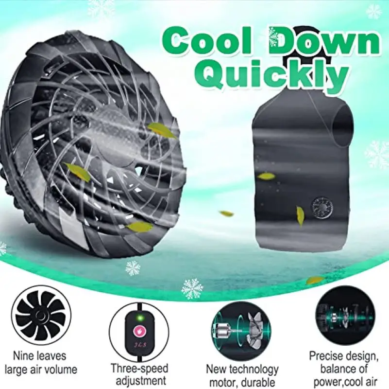 Summer Sport Fan Air Condition Cool Man Woman Travel Ultralight Brand Outdoor Vest Clothes Jacket Sun Windbreaker Fishing Worker