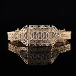 Geometric Pattern Women's Belt Chain Adjustable Length New Moroccan Chic Waist Chain Wedding Dress Luxury Body Accessories