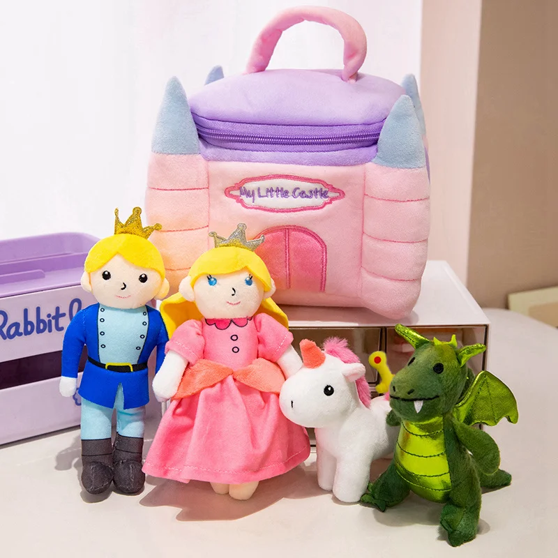 Cute Pretend Play Plush Toy Set Policeman Prince Princess Chef Detective Firefighter Doctor Pirate Role-Play Creative Toys Gift