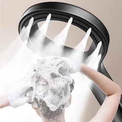New Design Circle High Pressure Shower Head Portable Bathroom Boosting Shower Head for Travel Water Saving Bathroom Accessories