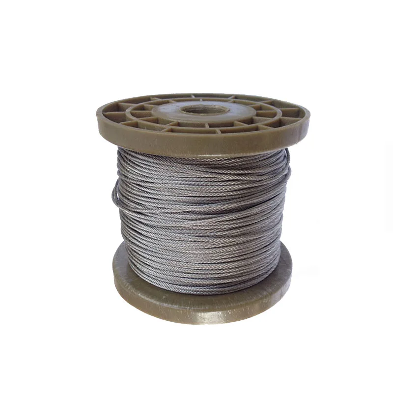 10 Meter  0.6mm-3mm Diameter 7X7 Structur 304 Stainless Steel Wire Rope Alambre Cable Softer Fishing Lifting Cable