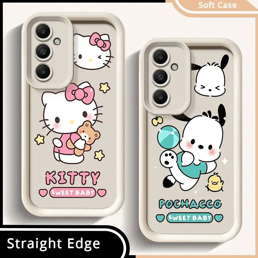 Sanrio Hello Kitty Pochacco Phone Case for Galaxy A12 A13 A14 4G 5G A13 A22 5G A23 4G 5G A24 4G A32 4G 5G A33 5G A34 5G Matte