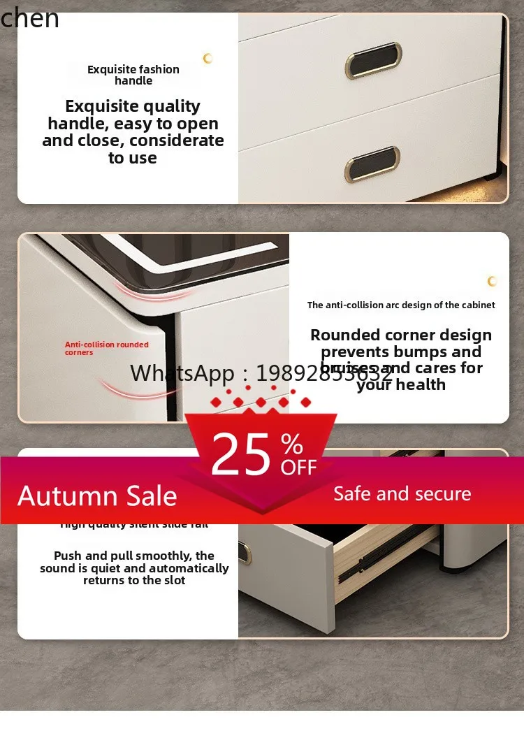 

Smart Bedside Table Safe Integrated Multifunctional Bedroom Home Storage Bedside Cabinet home decoration accessories