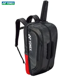 YONEX-Mochila Deportiva De Alta Calidad Para Raqueta De Badminton, Bolso De Hombro De Cuero Para 테니스, 4-6 Piezas, Ajuste Multi