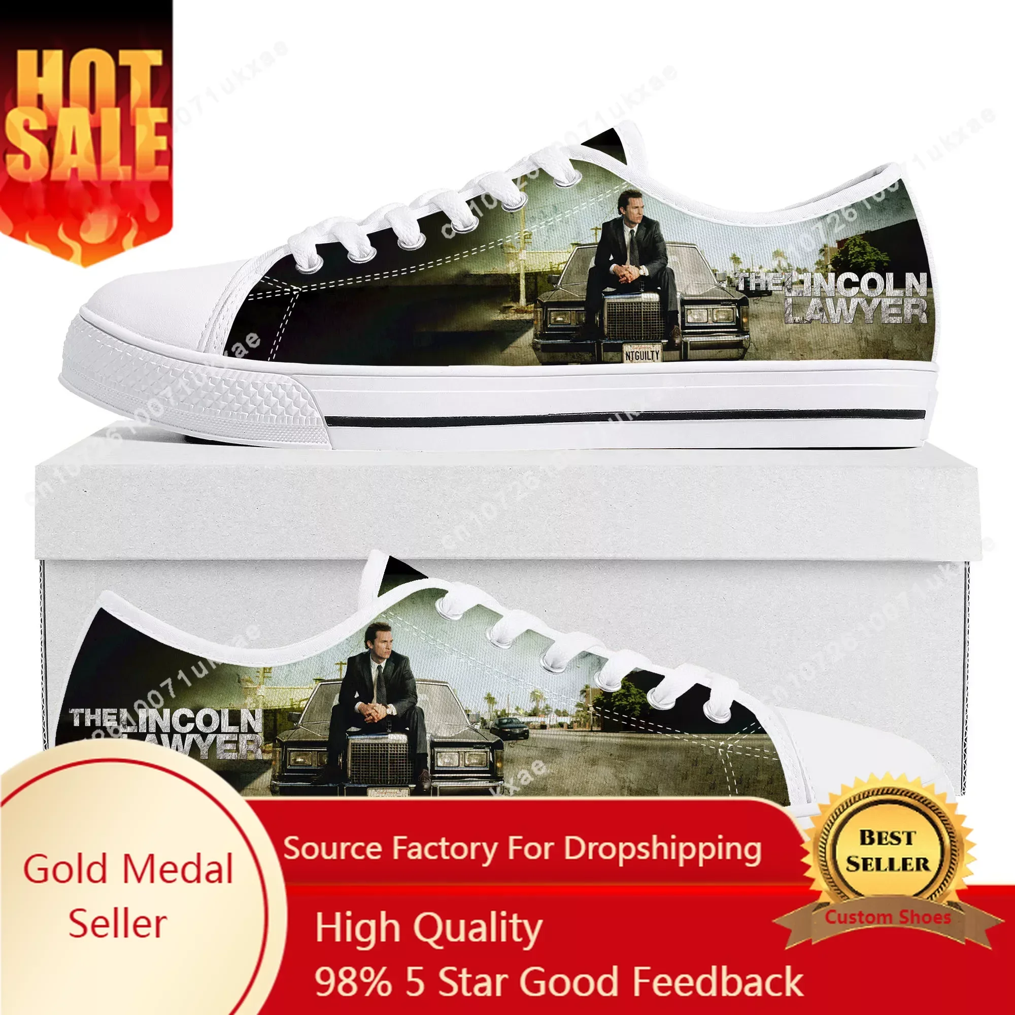 

Lincoln Lawyer Low Top Sneakers Mens Womens Teenager Manuel Garcia Rulfo Canvas Sneaker couple Casual Shoes Custom Made DIY Shoe