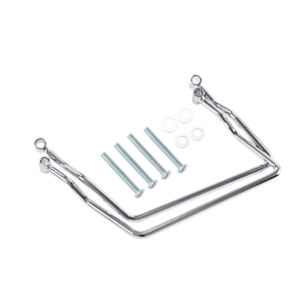 دراجة نارية السرج دعم بار ، أسود ، كروم ، قوس الحرس السكك الحديدية ، العالمي الأمتعة صالح لياماها ، هوندا ، هارلي ، 25 سنتيمتر ، 2 قطعة