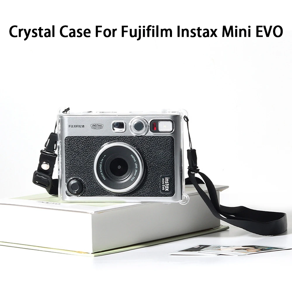Clear Crystal Hard Case For Fujifilm Instax Mini EVO Instant Film Camera Transparent Protective Shell Cover Camera Accessories