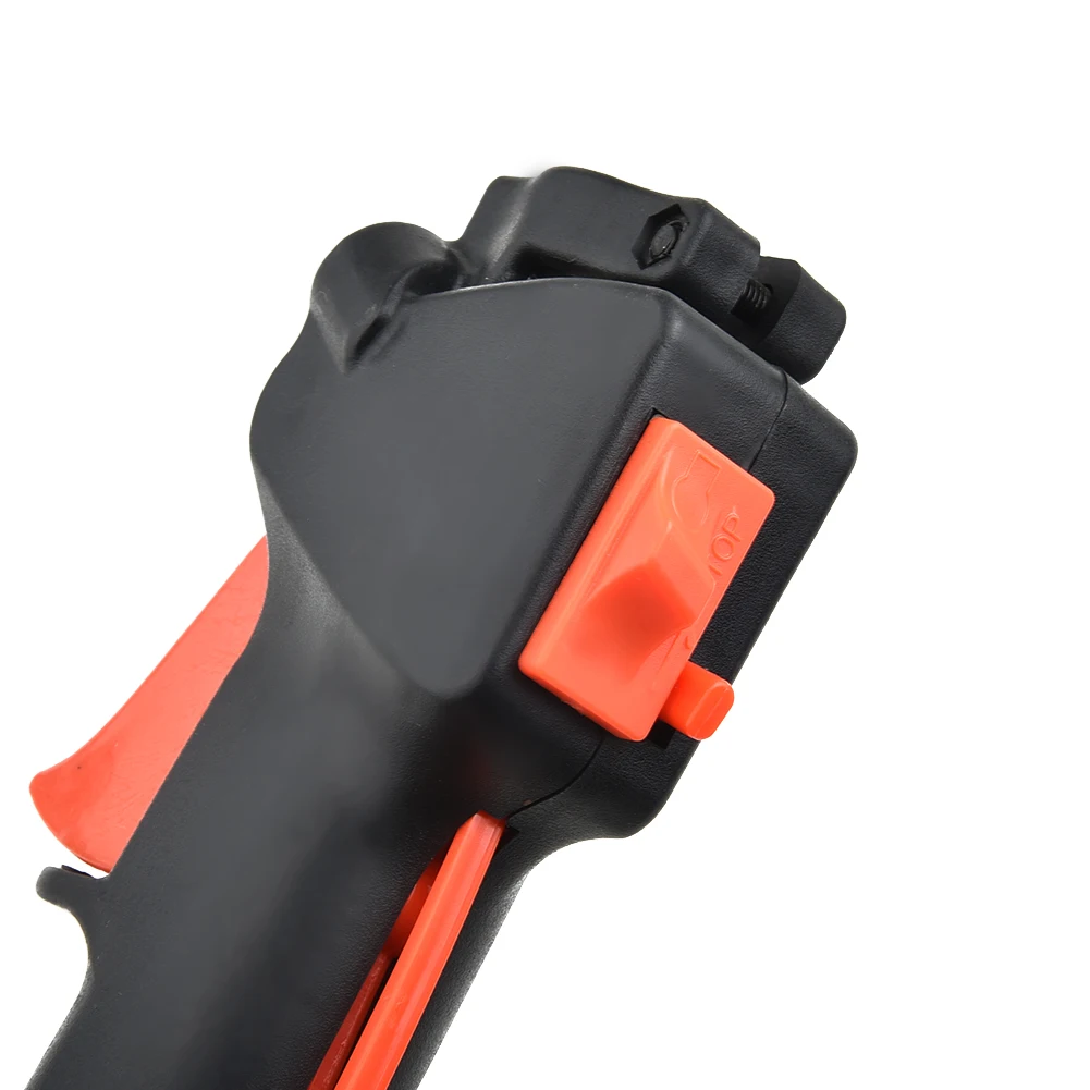 Throttle cable with handle trigger switch for safe control of 26mm pipe multi tools including brush cutters and trimmers
