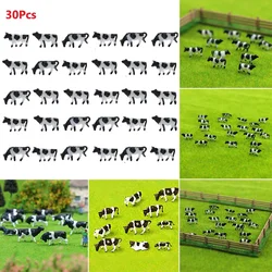 30Pcs N Scale Cows Model 1:150 Model Railway Painted Farm Animals Model Scene Building Painting Railway Farm Animal