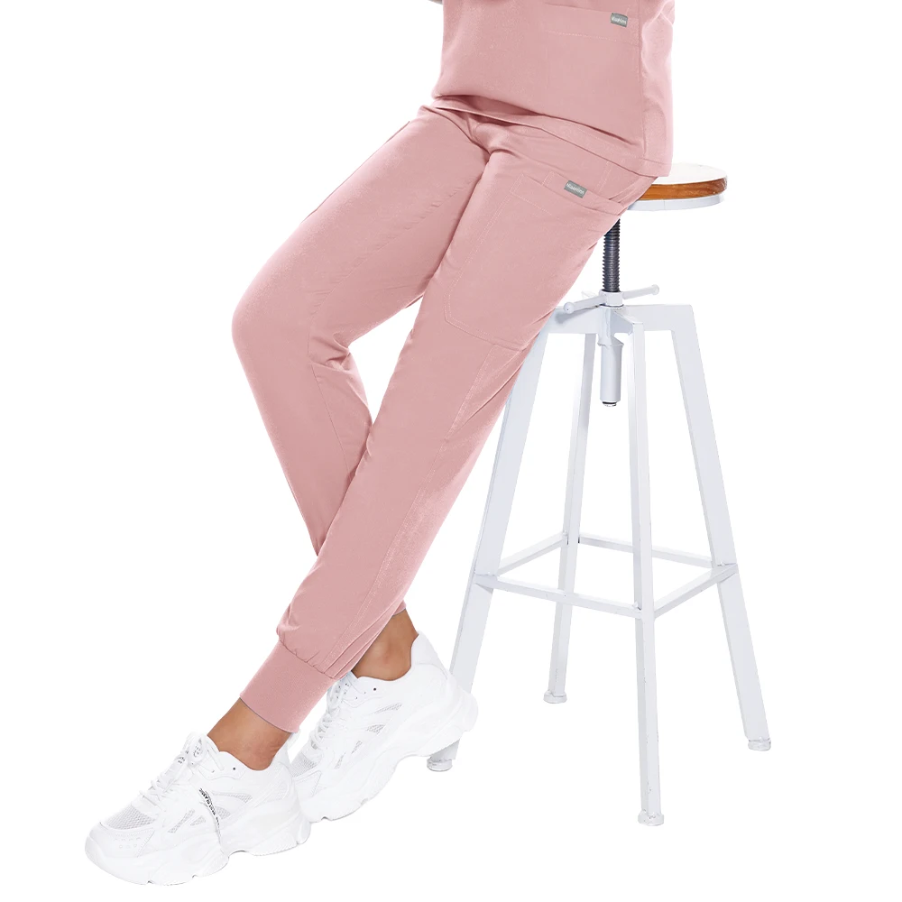 Pantalon de jogging en tissu médical, taille élastique, anti-adhésif, pour animaux de compagnie, vétérinaire, pour le travail des poils