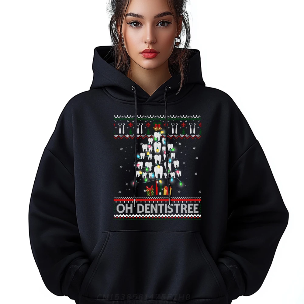 Oh Dentistree Christmas Ugly Xmas Sweater Sweatshirts Men Graphic Breathable Harajuku New Years Eve