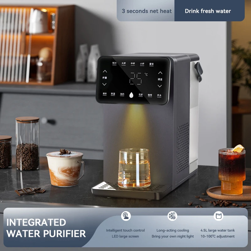 منتج جديد لعام 2025، موزع مياه سطح المكتب على سطح الطاولة، ميزات مياه ساخنة وباردة