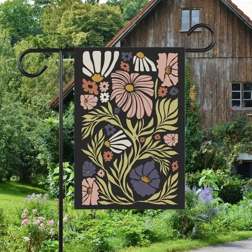 Botanical Matisse Garden House Banner, Flower Market Boho Gardener. UUI GGX