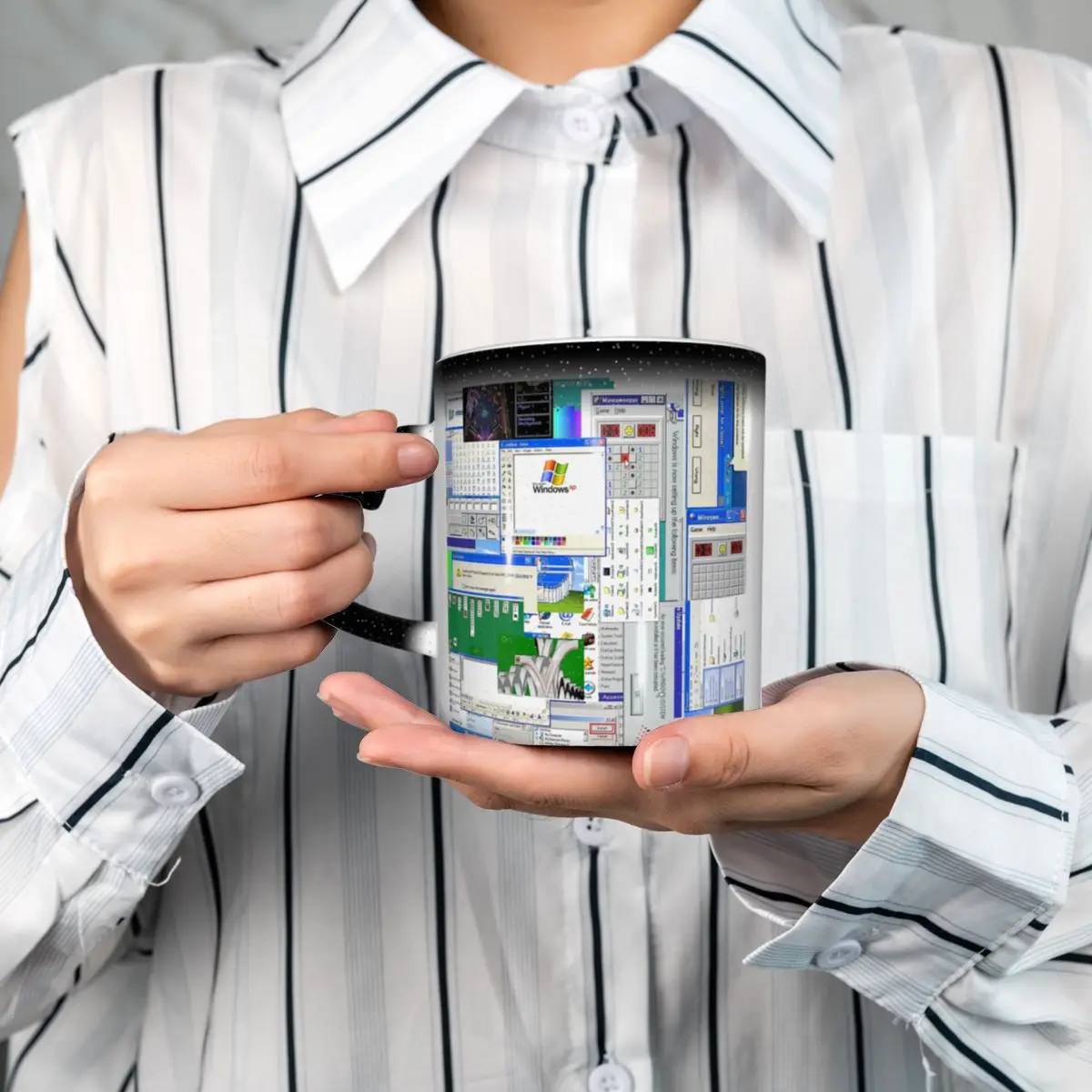 Windows XP Collage Mug Funny Ceramic Coffee Cups Tea Mugs Milk Cup Drinkware Gift for Woman Man