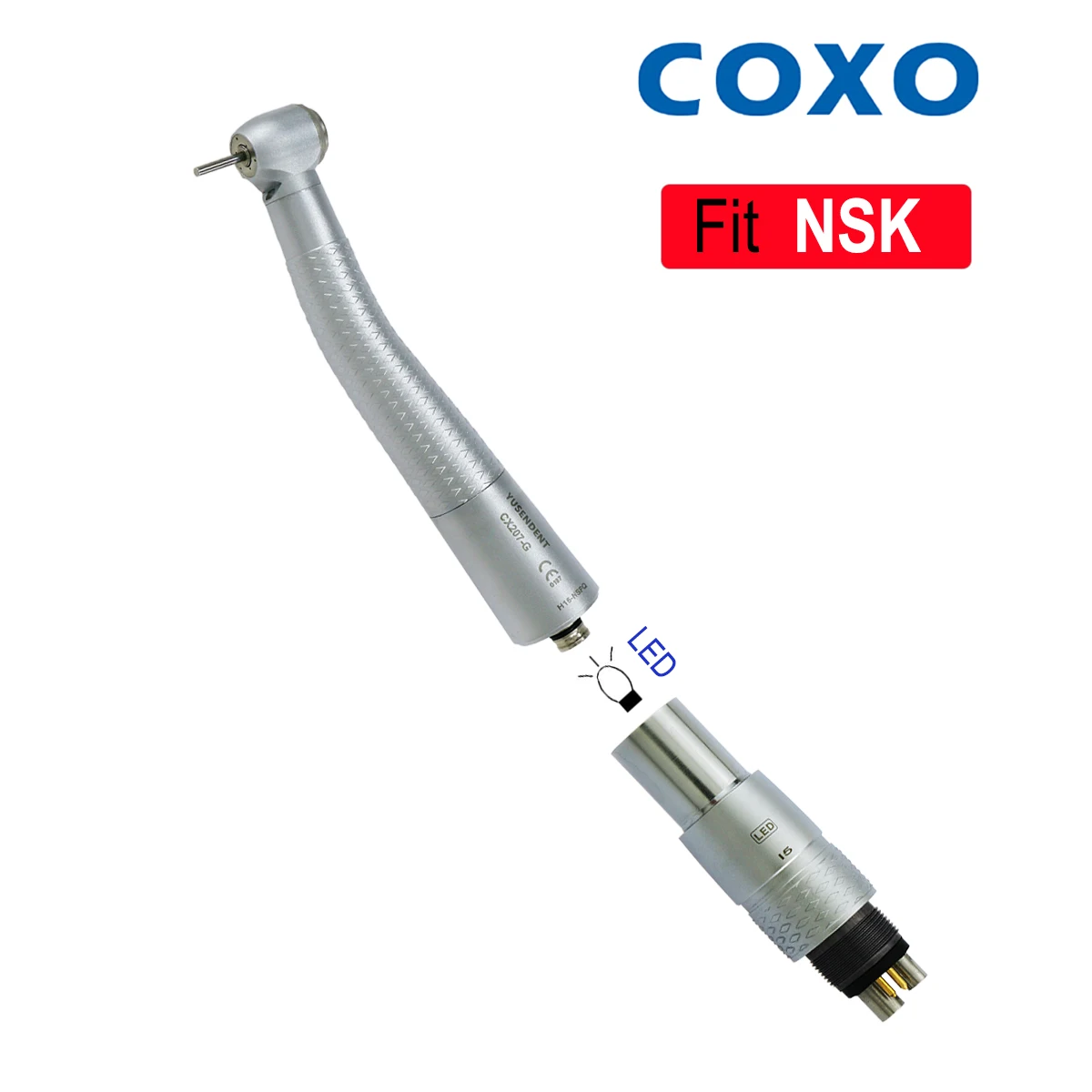 COXO Dental Handpiece High Speed Air Turbine Handpieces Led Coupling 6 Pin Dental Products Fit KAVO NSK W-H Dentist Tools