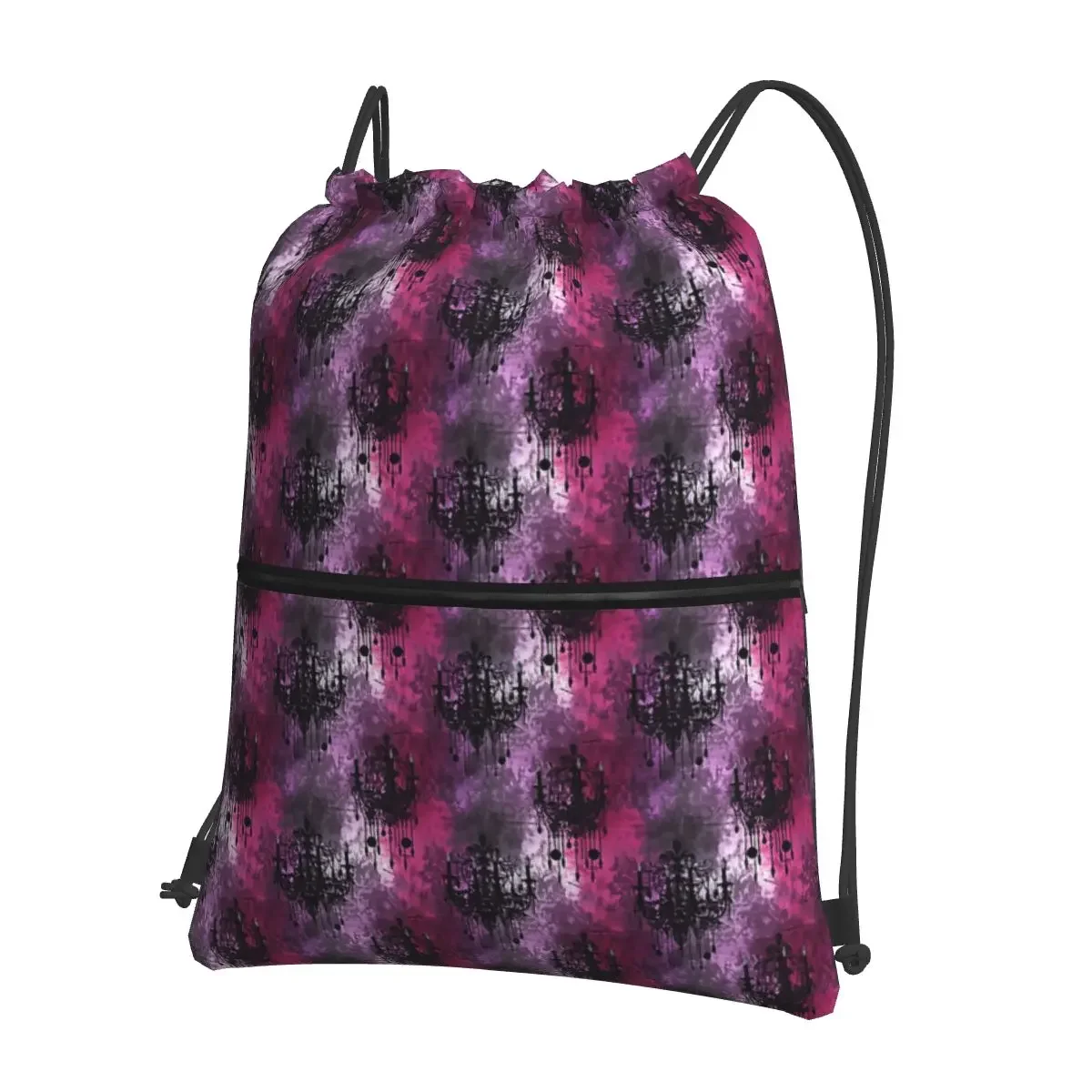 Aquarela Candelabro Mochilas Portáteis, Drawstring Bag, Bundle Pocket, Book Bags, Viagem, Esporte, Homem, Mulher, Moda