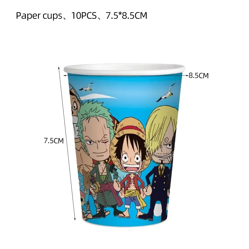 One Piece Anime Themen-Party-Deko-Set Banner Luftballons Tortendekoration Ornamente Feiertags-Geburtstags-Party-Geschenk-Zubehör – Detail 9