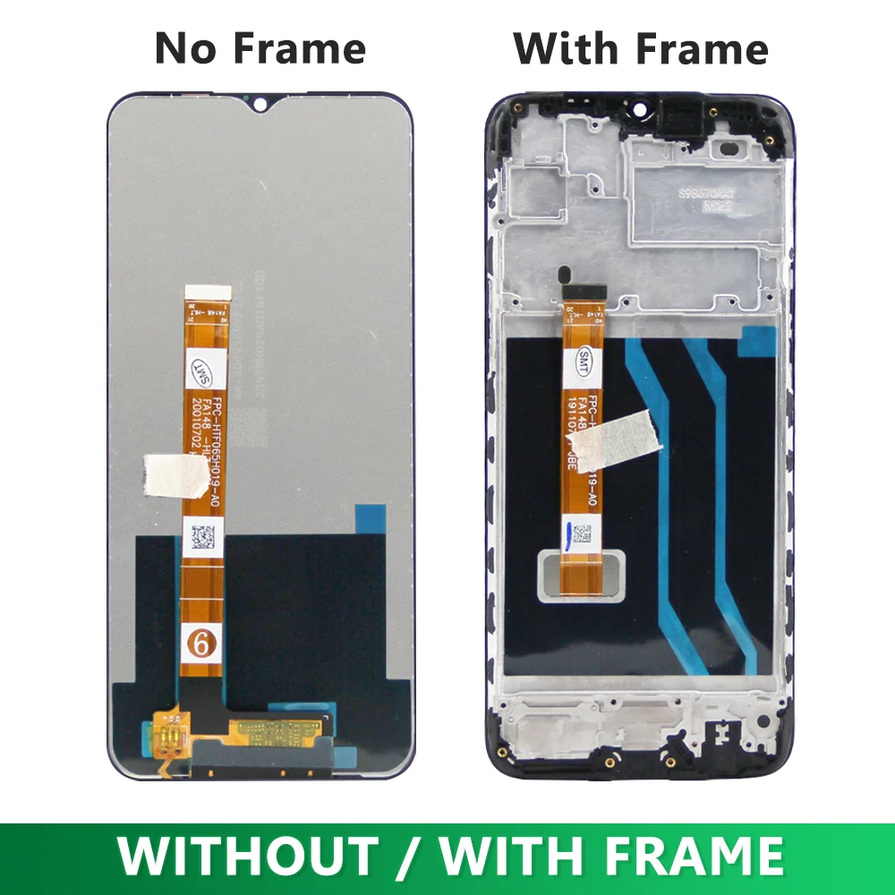 6.5\'\' For Realme C3 RMX2027 RMX2021 RMX2020 LCD Display with Frame Digitizer Touch Screen Replacement for OPPO Realme C3 lcd