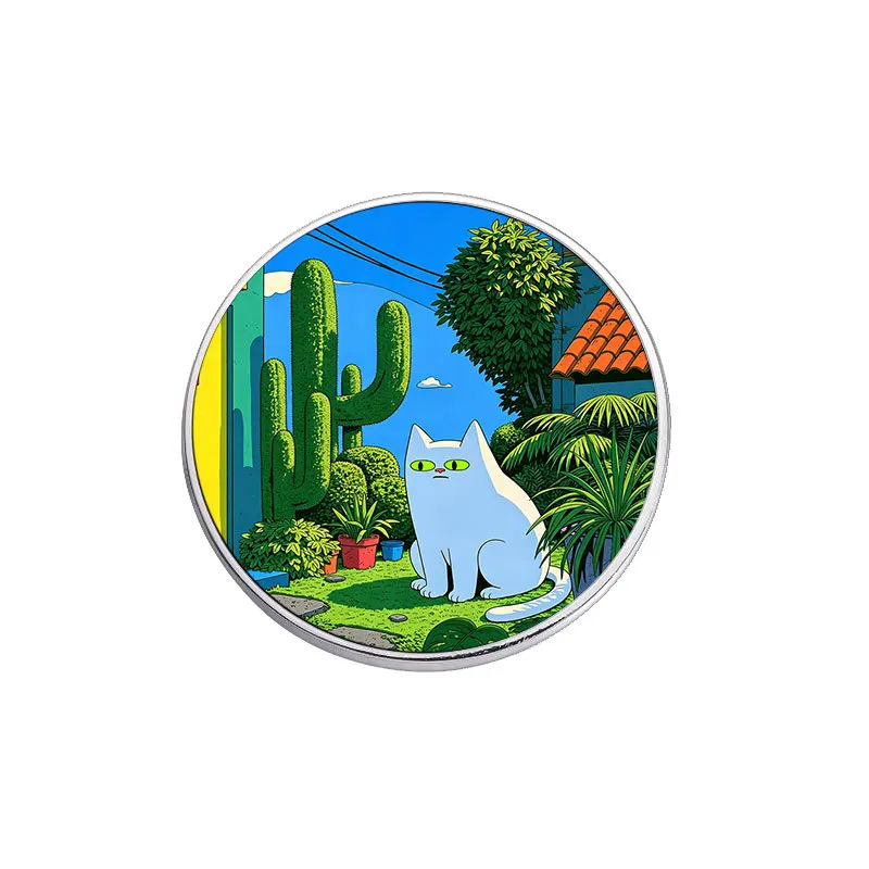 Pins for Backpacks Oil Painting Style Cat Snail Metal Brooch Dreamy Flower Landscape Badge Healing Art Niche Accessories Pin