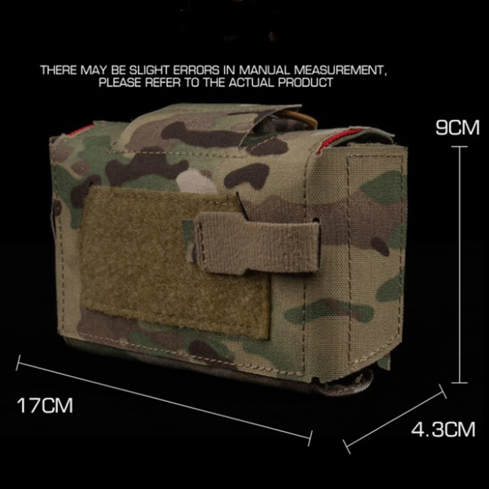 Tactical Compact First Aid Kit V3, MOLLE Mountable Trauma Medical Pouch for Outdoor Hunting