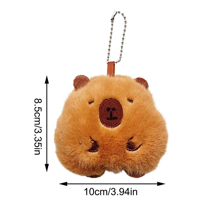 Porte-Clés en Peluche Capybara Amusant et Mignon, Pendentif Beurre, Décor de Sac à Dos et de Voiture, Accessoires, Cadeau pour Enfant