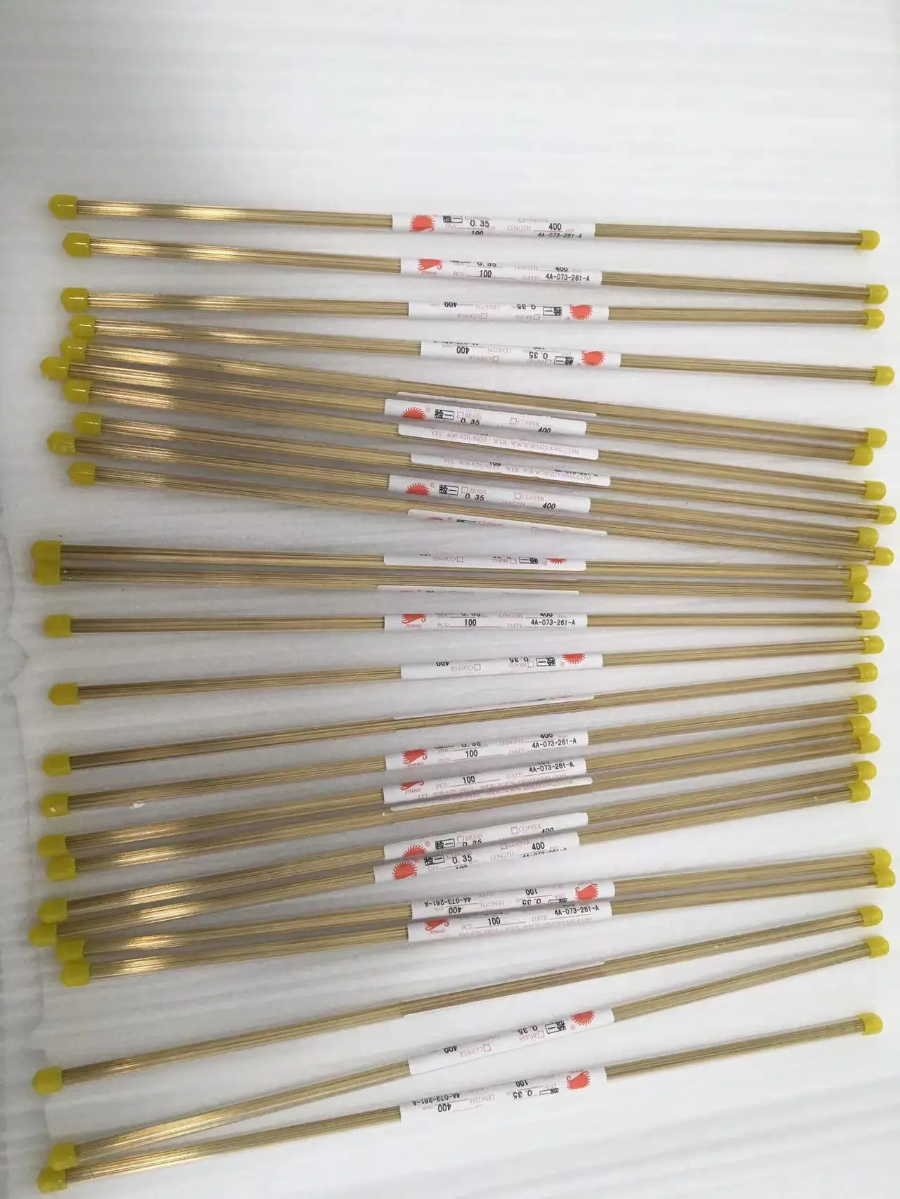 100pcs Brass electrodes,Brass tube,OD0.3-1.0mm,400L,single hole,Electrode tube,Drill tube,Drill pipe  for EDM drilling machine