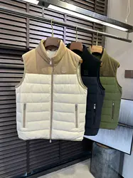 DIKU JING 2024 men's new down vest, environmentally friendly polyester fiber fabric, soft and skin friendly, filled with 90%