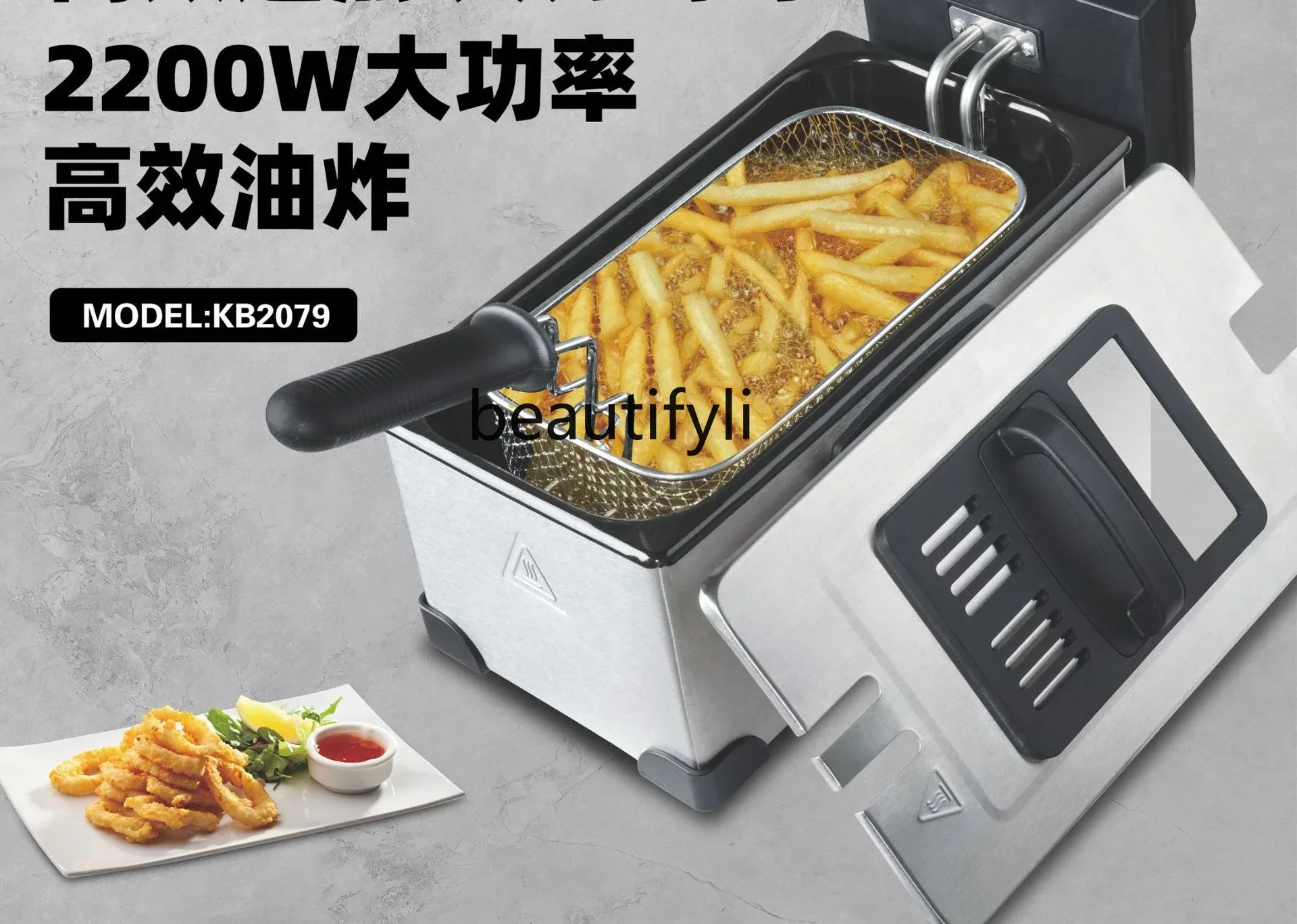 

Fryer Household Multifunctional Fryer French Fries Fryer 2200w High Power Efficient Frying smt61